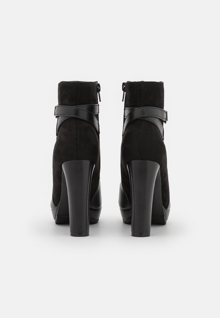 Bottines Anna Field Plateforme Block heel platform Zip UP Noir Femme | HXW-6353089